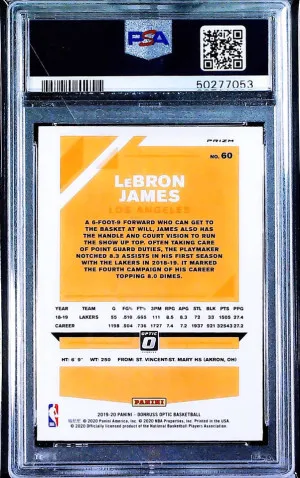 2019 Panini Donruss Optic Lebron James Hyper Pink back